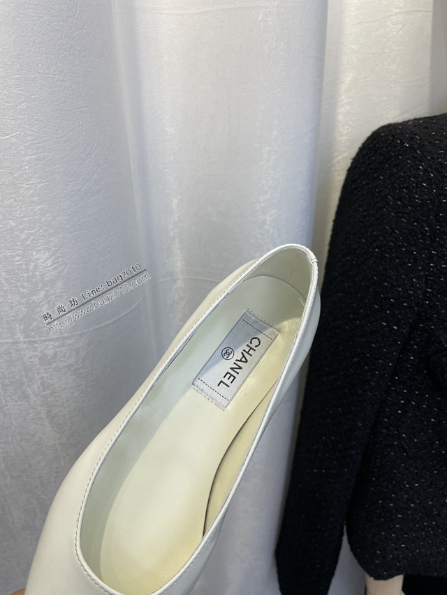 Chanel香奈兒2022春款系列女士單鞋平底鞋尖頭單皮鞋 dx3043